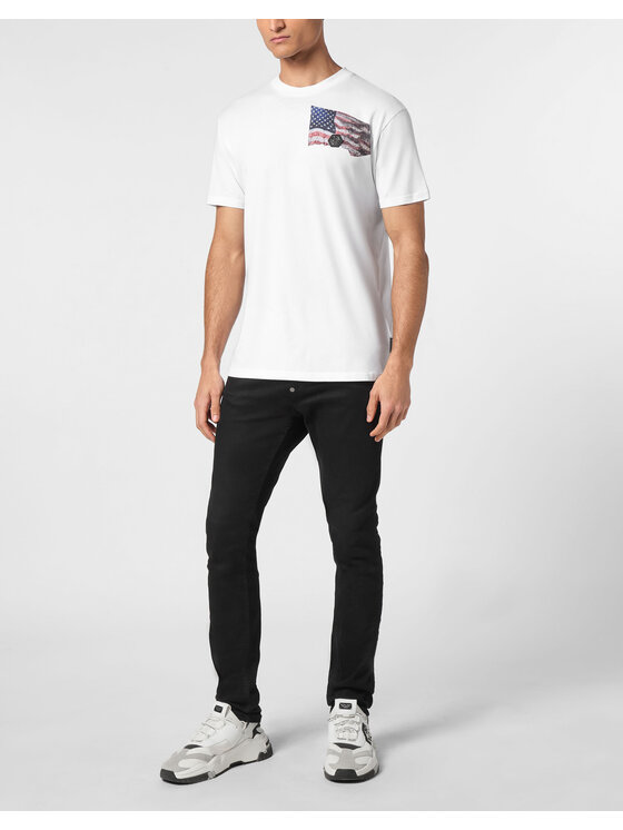 PHILIPP PLEIN PHILIPP PLEIN T-Shirt 11571 Biały Regular Fit