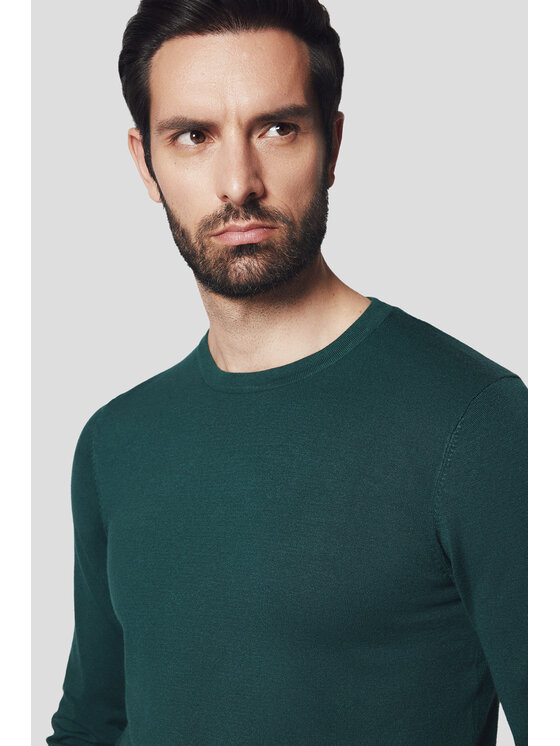 Lancerto Lancerto Sweter Geir SW073224000081 Zielony Regular Fit