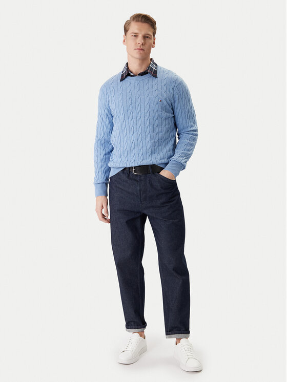 Tommy Hilfiger Tommy Hilfiger Pulover MW0MW33132 Albastru Regular Fit