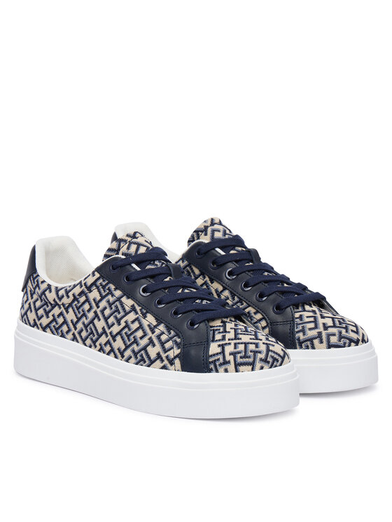 Tommy Hilfiger Tommy Hilfiger Snīkeri Chic Platform Monogram FW0FW09398 Bēšs