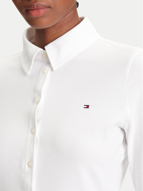Tommy Hilfiger Tommy Hilfiger Košeľa 1985 WW0WW43528 Écru Slim Fit