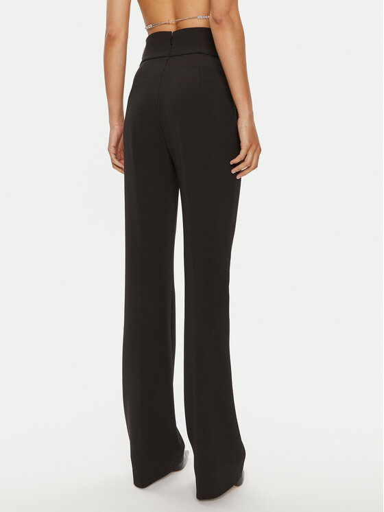 PINKO Pinko Hlače iz tkanine Solopaca 102851 A0HC Črna Regular Fit