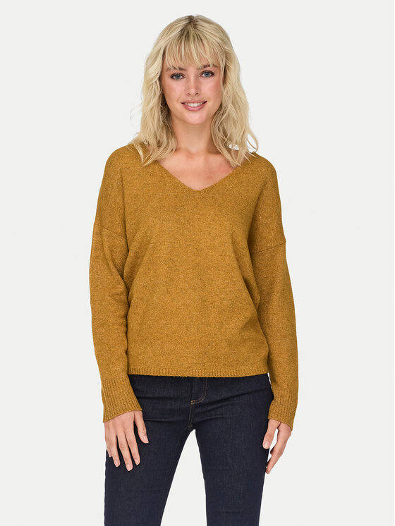 ONLY ONLY Svetr Rica 15224360 Oranžová Regular Fit