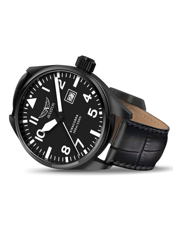 Aviator Aviator Zegarek V.1.22.5.148.4 Czarny