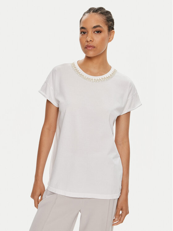 Dixie Dixie Tričko T924J014 Biela Regular Fit
