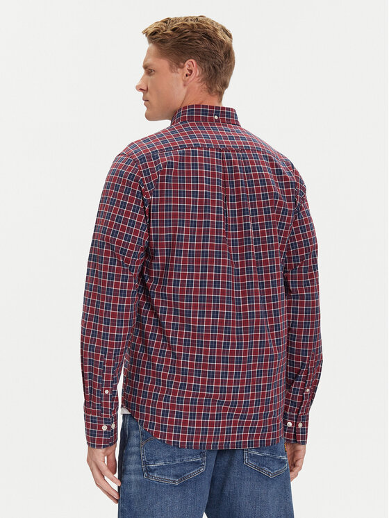Gant Gant Košile 3250213 Bordó Regular Fit