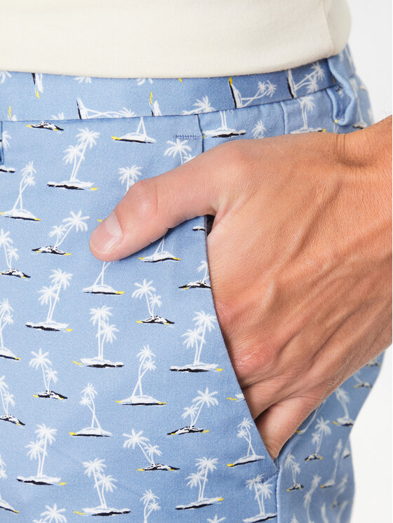 BOSS Boss Szövet rövidnadrág 50488282 Kék Slim Fit