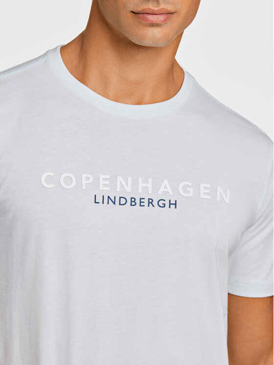 Lindbergh Lindbergh T-Shirt 30-400200 Błękitny Relaxed Fit