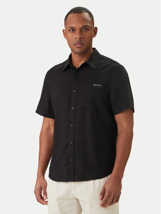 Calvin Klein Jeans Cămașă LV04RF120G Negru Regular Fit