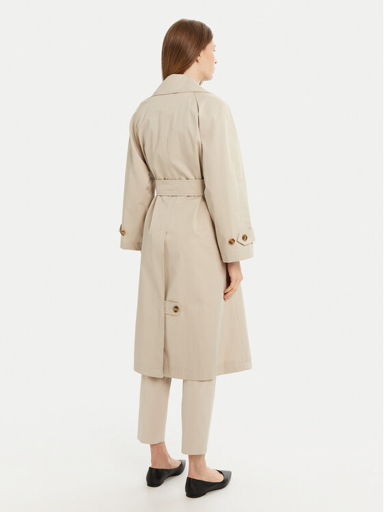 Marella Marella Tenchcoat Grolla 2513021051 Beige Regular Fit