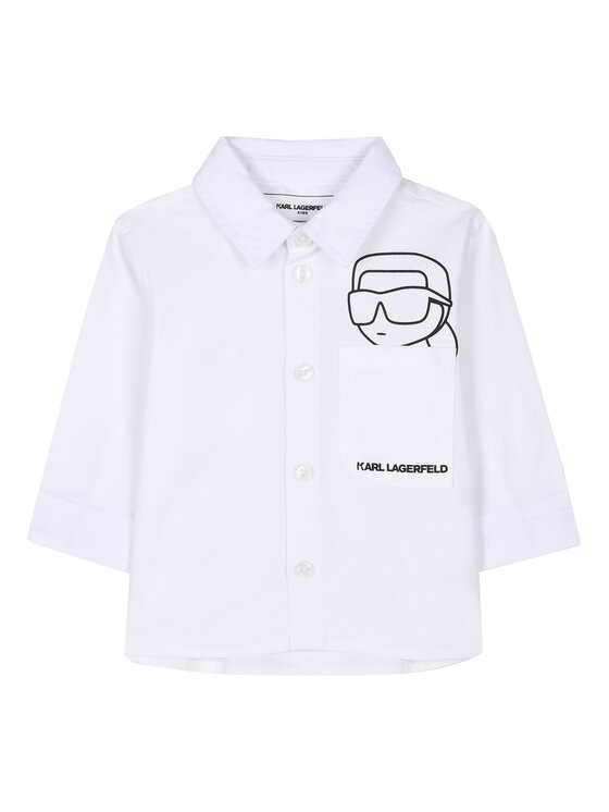 Karl Lagerfeld Kids Karl Lagerfeld Kids Комплект сорочка і тканинні штани Z30505 S Cиній Regular Fit