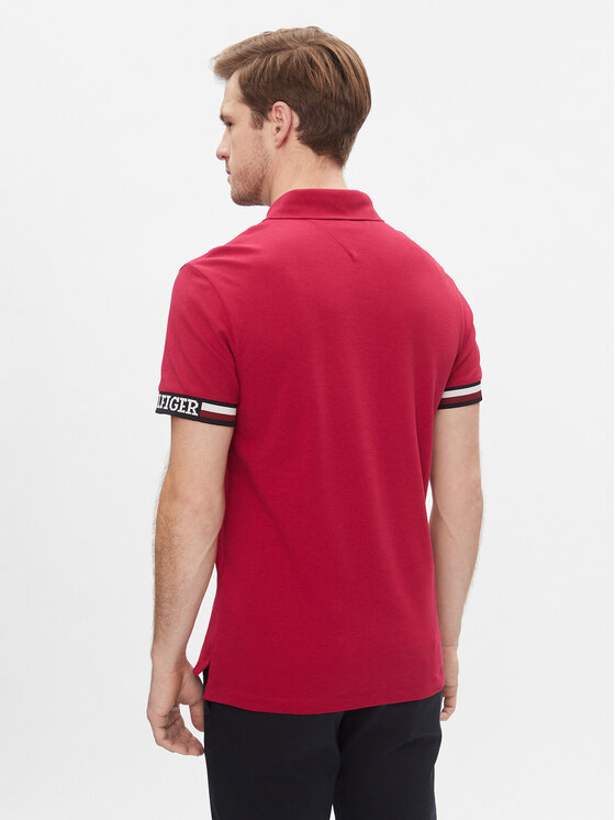Tommy Hilfiger Tommy Hilfiger Polo Monotype Flag MW0MW33585 Crvena Slim Fit