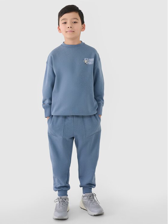 4F 4F Pantaloni da tuta 4FJRSS25TTROM1340-32S Blu Regular Fit