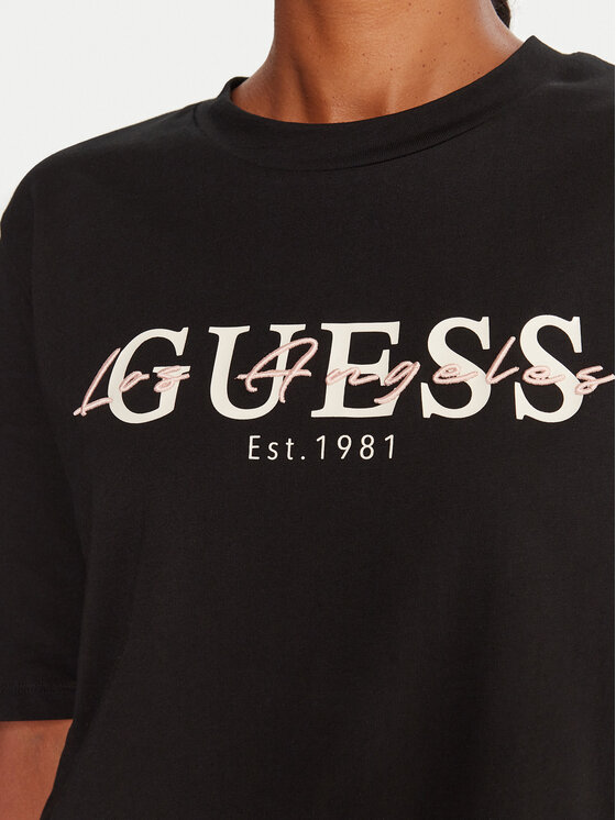 Guess Guess T-krekls V5YI02 I3Z14 Melns Boxy Fit