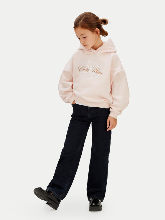 Calvin Klein Calvin Klein Суитшърт Oval LVCKSJB23G Розов Relaxed Fit