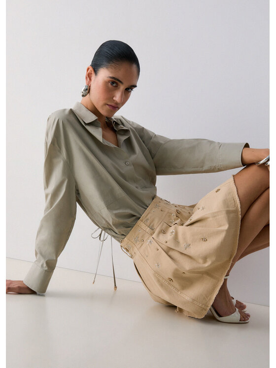 Liu Jo Liu Jo Spódnica mini WA6186T433AX0762 Beżowy Regular Fit