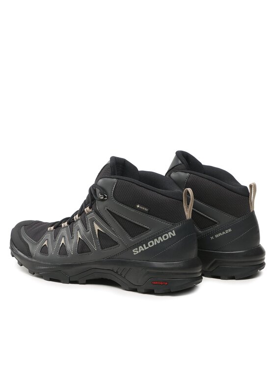 Salomon Salomon Παπούτσια πεζοπορίας X Braze Mid GORE-TEX L47174800 Μαύρο
