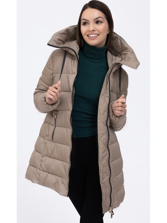 Tiffi Tiffi Kurtka damska LADY M Beżowy Regular Fit