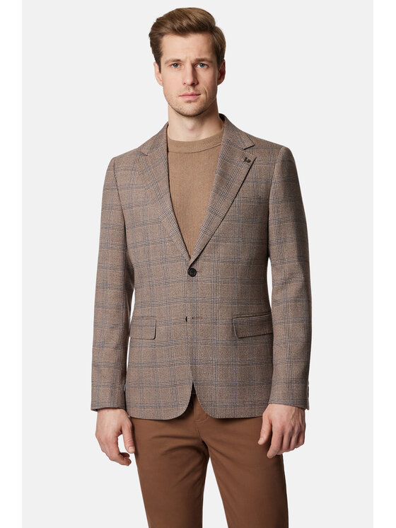 Lancerto Lancerto Marynarka Awinion MA131124000013 Beżowy Slim Fit