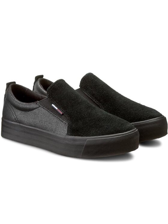 Tommy Hilfiger Tommy Hilfiger Tenisówki DENIM Nylon 9C1 EN56821880 Czarny