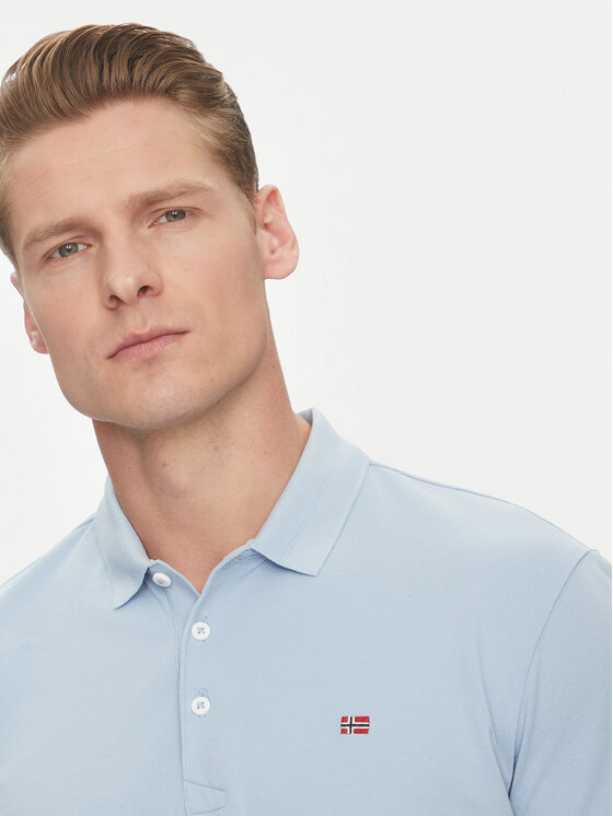 Napapijri Napapijri Poloshirt Ealis NP0A4H8B Himmelblau Regular Fit