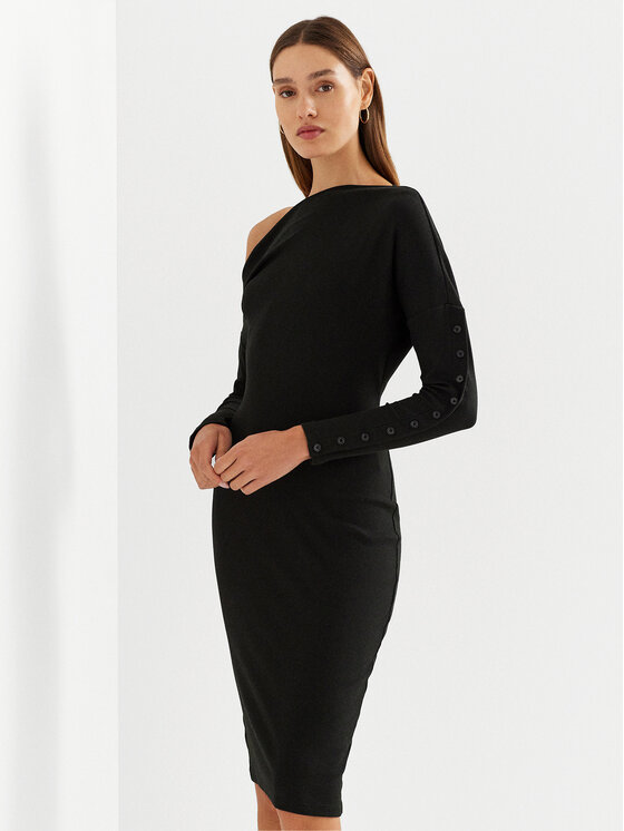 Lauren Ralph Lauren Rochie de zi 250925942001 Negru Slim Fit