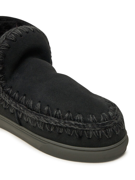 Mou Mou Śniegowce Eskimo Sneaker Big Metal Logo FW111008A Czarny