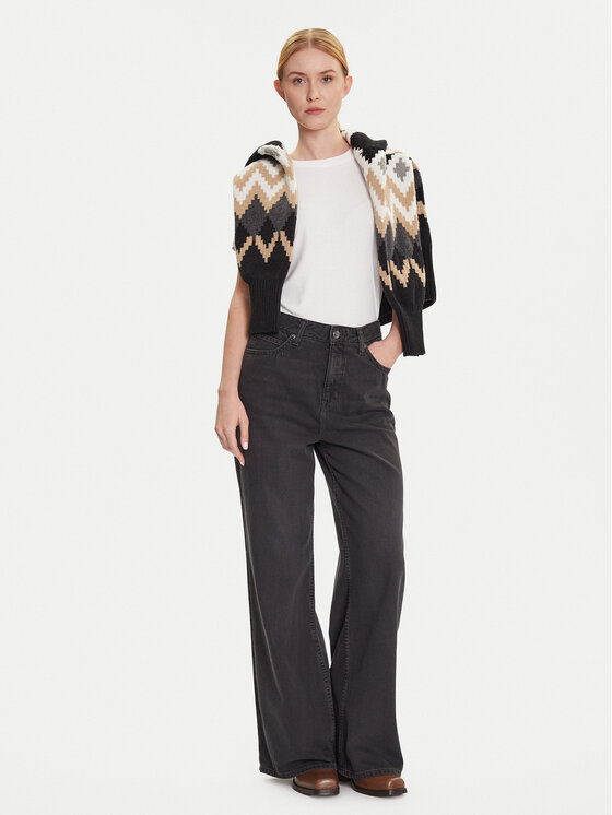 Lee Lee Τζιν Stella 112363522 Μαύρο Wide Leg