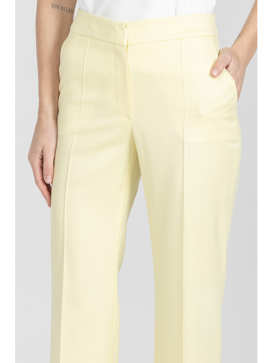 Deni Cler Milano Deni Cler Milano Spodnie materiałowe W-DC-5217-F2-D8-20-1 Żółty Regular Fit