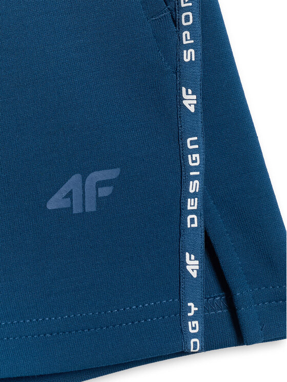 4F 4F Szorty sportowe COZY Turkusowy Slim Fit