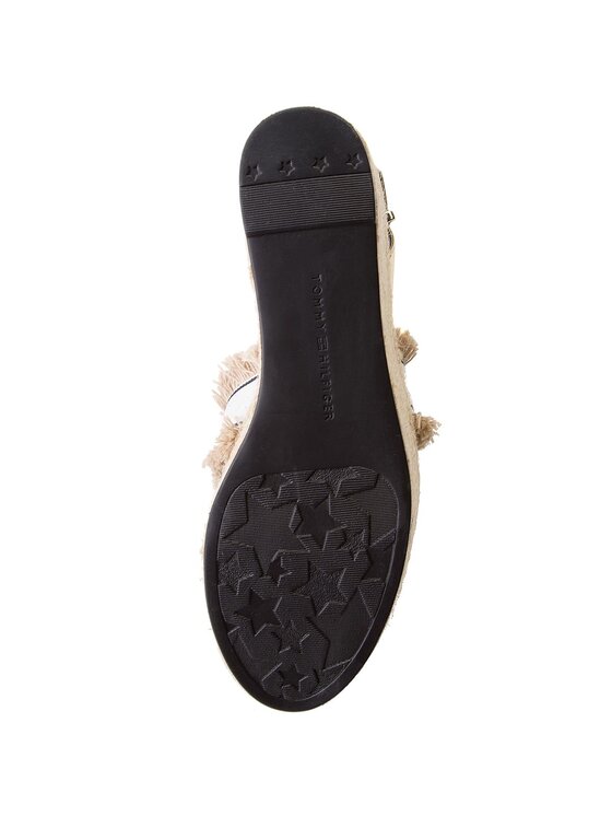 Tommy Hilfiger Espadrilky Shiny Metallic Flatform Sandal FW0FW03393 Zlata Modivo.cz