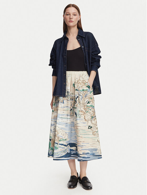 Weekend Max Mara Weekend Max Mara Midi krilo Adepto 2625106011 Bež Regular Fit