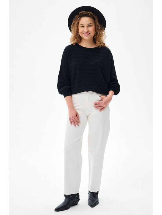 blue shadow blue shadow Bluzka Kally Czarny Regular Fit