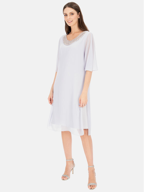 Potis & Verso Potis & Verso Sukienka elegancka Agat Szary Regular Fit