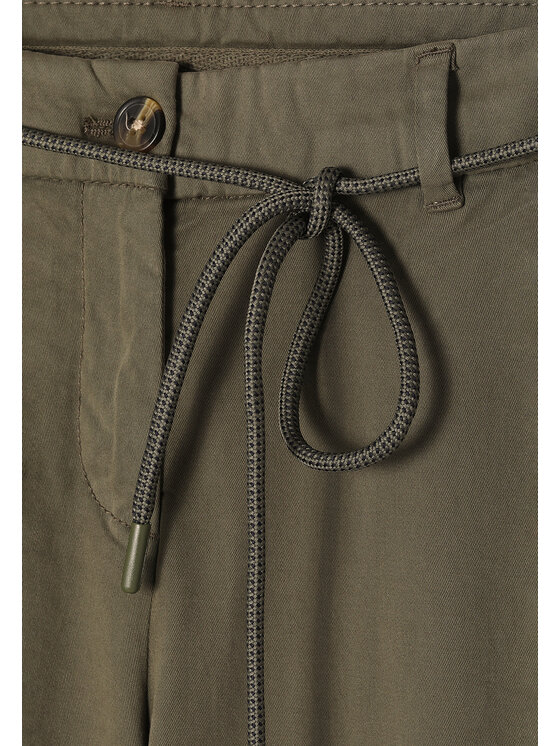 TATUUM TATUUM Kalhoty z materiálu HINO Khaki Skinny Fit