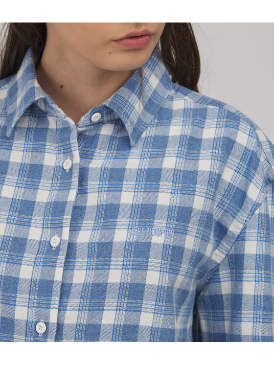 Lee Cooper Lee Cooper Koszula RENATA Niebieski Oversize