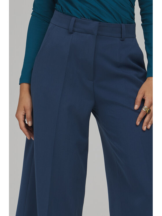 NIFE NIFE Culottes nohavice SD144 Modrá Wide Leg