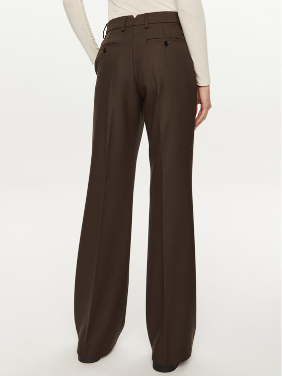 AMI Paris AMI Paris Spodnie materiałowe FTR435.WV0053 Brązowy Flare Fit