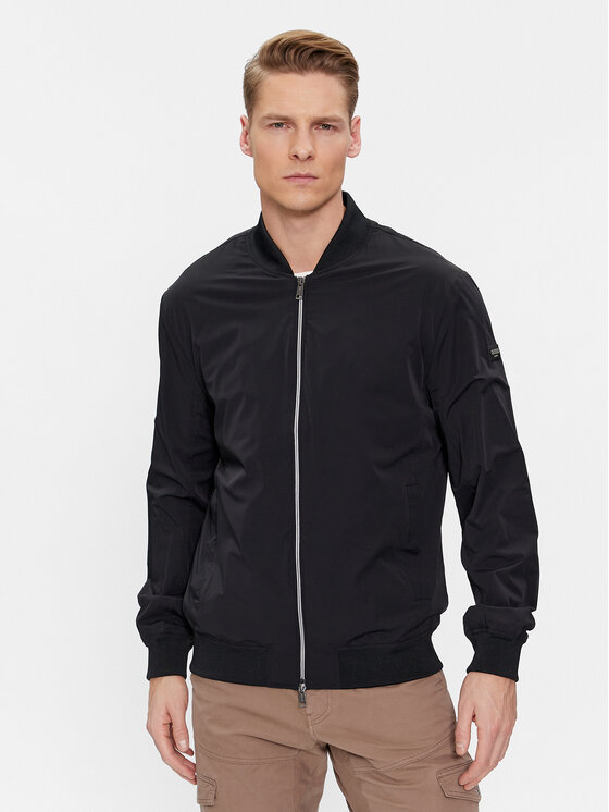 Férfi Bomber dzseki Guess, Méret: S, Fekete, Tech Strerch M4RL02 WFVY2