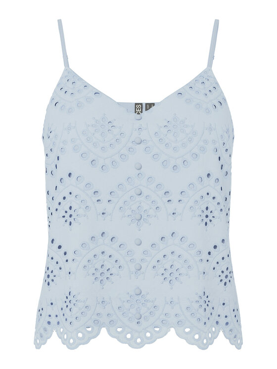 Pieces Pieces Top Vilde 17156563 Albastru celest Regular Fit
