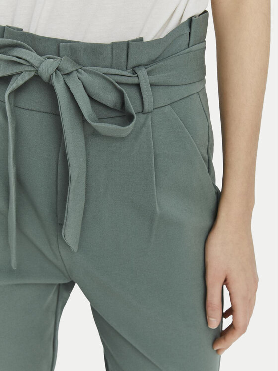 Vero Moda Vero Moda Medžiaginės kelnės Eva 10205932 Žalia Loose Fit