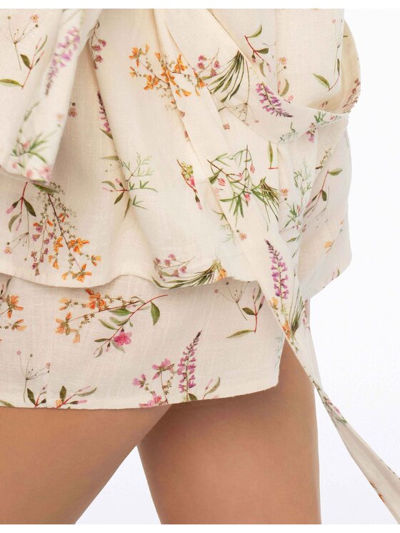 Esotiq Esotiq Szlafrok 41225-01X Beżowy Relaxed Fit