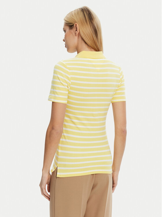 Tommy Hilfiger Tommy Hilfiger Polo majica 1985 WW0WW43225 Rumena Slim Fit