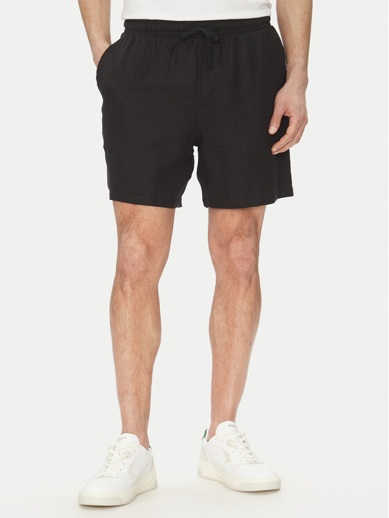 BOSS BOSS Šortky z materiálu 50540134 Černá Regular Fit