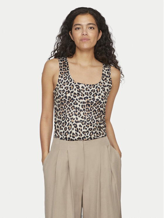 Vila Top Kenza 14106850 Hnedá Slim Fit