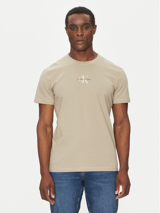 Calvin Klein Jeans Calvin Klein Jeans T-Shirt Monologo J30J325649 Béžová Regular Fit