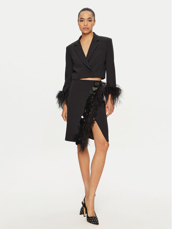 PINKO PINKO Midi szoknya 102941 A1JX Fekete Slim Fit