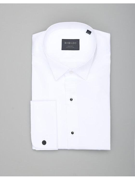 Borgio Borgio Koszula enna Biały Slim Fit