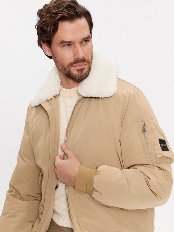 BOSS Boss Kevad-sügis jope Calliano 50498199 Beež Regular Fit