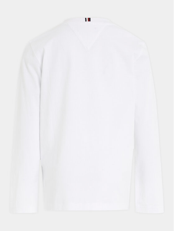 Tommy Hilfiger Tommy Hilfiger Bluzka KB0KB08627 S Biały Regular Fit